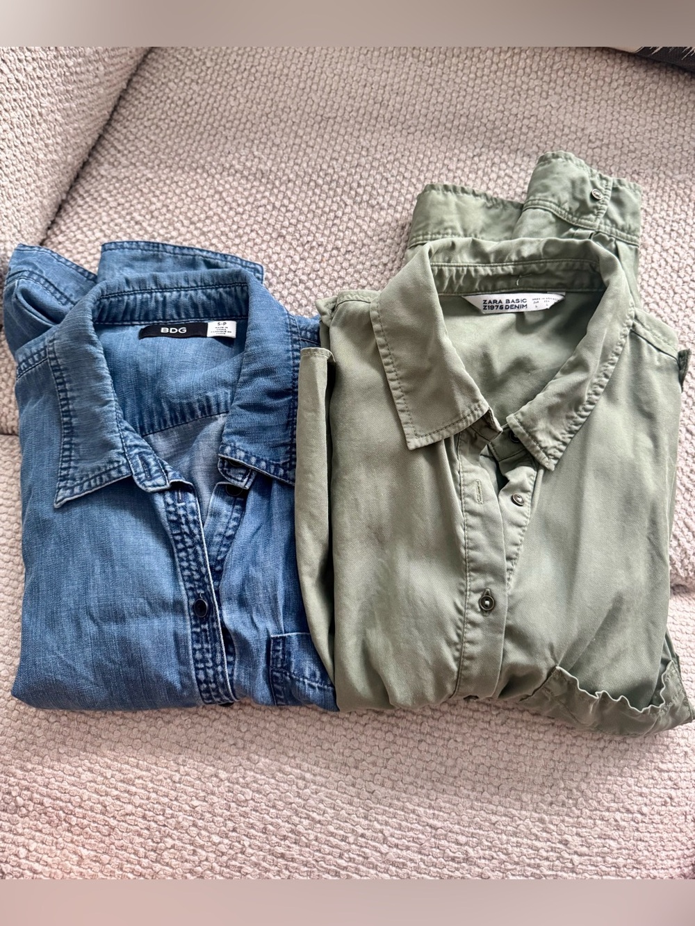 BDG/Zara - BUNDLE of 2 Button Down Shirts